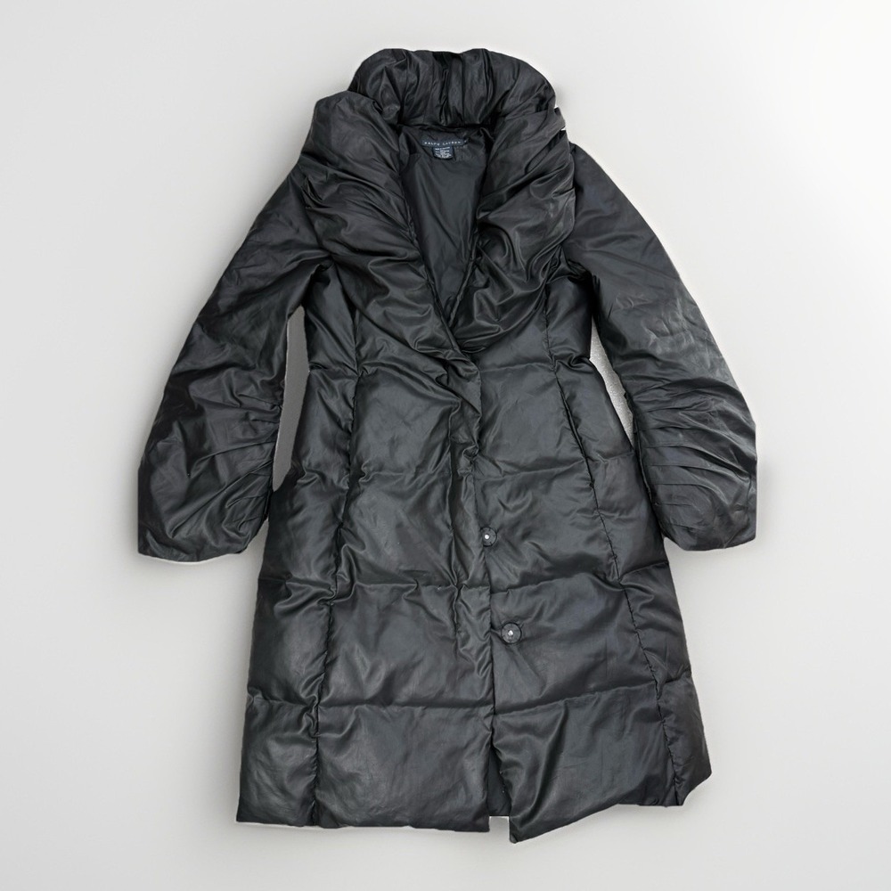 Ralph Lauren Blue Label Women's Down‎ Coat Black Long Puffer M